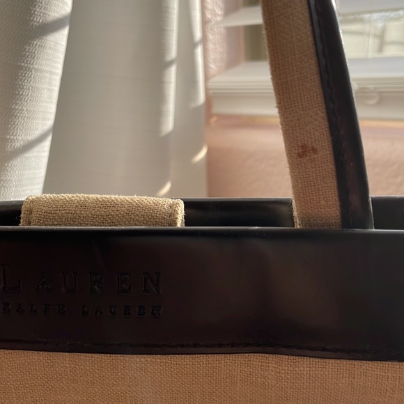 Lauren Ralph Lauren Linen/canvas Beige Crossbody/Shoulder bag - Picture 5 of 6